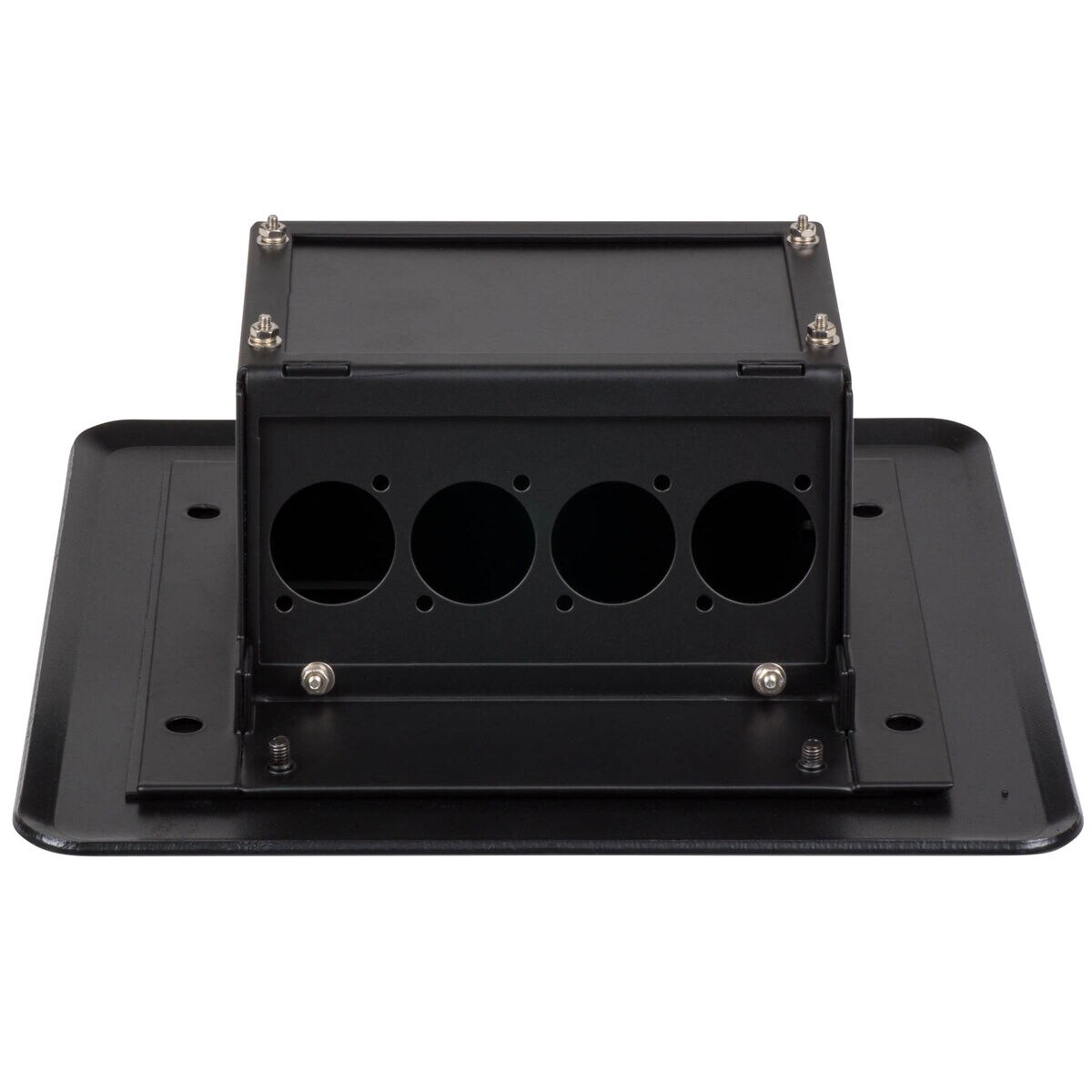 Flip Up Stage Box with Pre-Punched Panel for Four D-Style Connectors